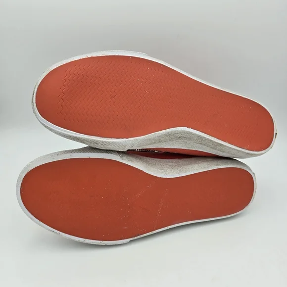 Sperry x Rebecca Minkoff Washed Canvas High Top Sneakers, Orange, Women's 7.5 - Picture 12 of 16